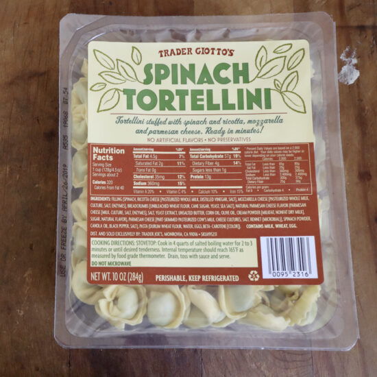 Trader Joe's（トレーダージョーズ） Spinach Tortellini（スピナッチトルテリーニ）